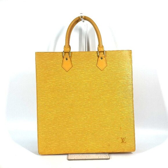 LOUIS VUITTON Epi Sac Plat Tote Bag Vertical Type Hand Bag - Picture 1 of 15
